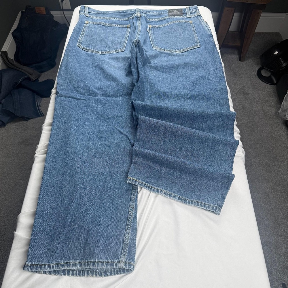 SilverTab Low + Loose Jeans Mens 40x30‎ Blue Med Wash Relaxed Wide Leg Denim